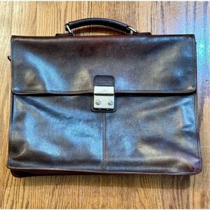 Piquadro Leather Soft Sided Briefcase/Messenger Bag. (No Shoulder strap)